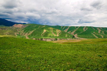 Fototapeta premium The beautiful scenic of Qiongkushitai in YIli city Xinjiang uygur autonomous region, China.