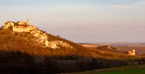 Fototapeta premium Falkenstein Castle in autumn, Austria
