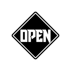 Open icon isolated on white background