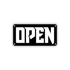 Open icon isolated on white background