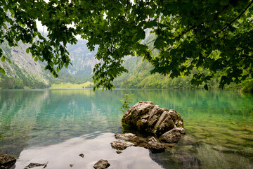 Königssee Boot Berge Bayern Deutschland Wald Hütte Christlieger Malerwinkel Kirche St.Bartholomä