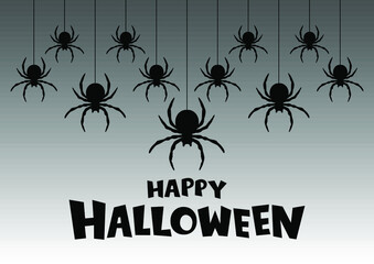 Halloween background. Vector illustration. Follow other spiders patterns in my collection.