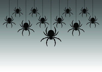 Halloween background. Vector illustration. Follow other spiders patterns in my collection.