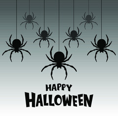 Halloween background. Vector illustration. Follow other spiders patterns in my collection.