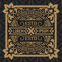 Western card with vintage style