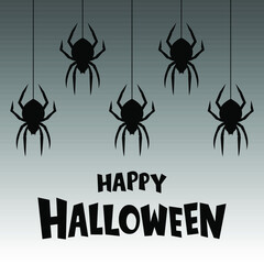 Halloween background. Vector illustration. Follow other spiders patterns in my collection.