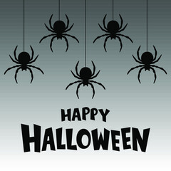 Halloween background. Vector illustration. Follow other spiders patterns in my collection.