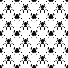 Spiders background. Seamless vector illustration.