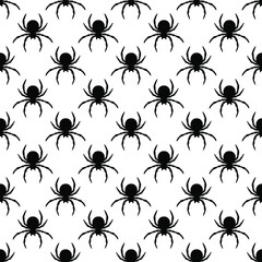 Spiders background. Seamless vector illustration.