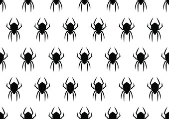 Spiders background. Seamless vector illustration.