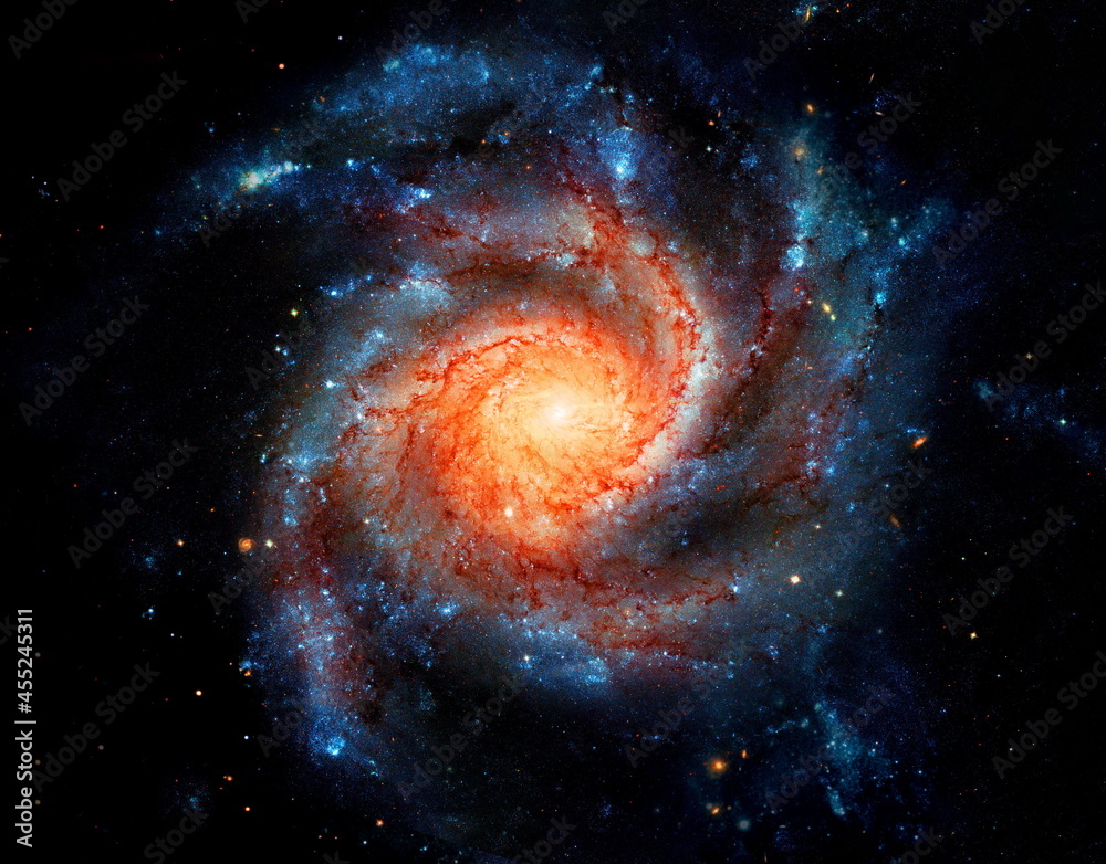 Canvas Prints 3d rendering deep space, abstract blue background,high definition universe field with stars, nebula 