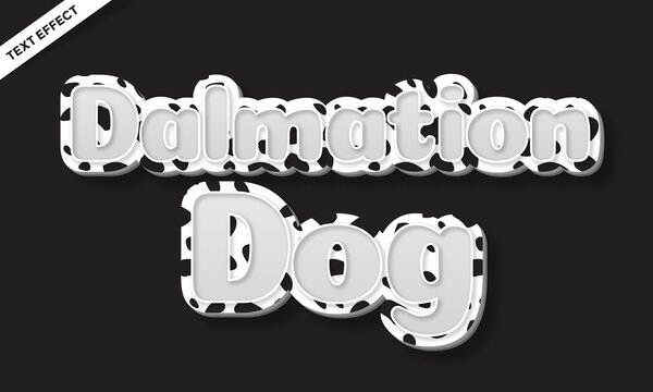 Dalmation Dog Dot Skin Color Text Effect