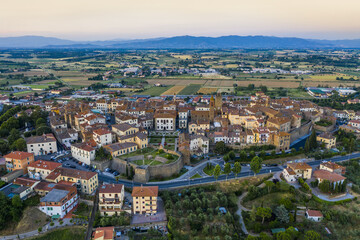 Fototapeta na wymiar Monte San Savino town in Tuscany