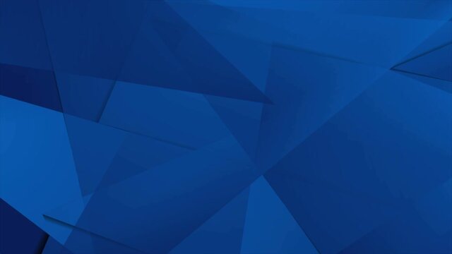 Abstract dark blue hi-tech low poly corporate motion background. Seamless looping. Video animation Ultra HD 4K 3840x2160