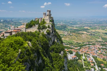 Tuinposter Guaita Tower above the Republic of  San Marino © Fyle