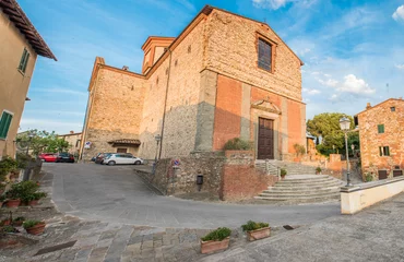 Foto op Plexiglas La Collegiata church in Lucignano town in Italy © Fyle