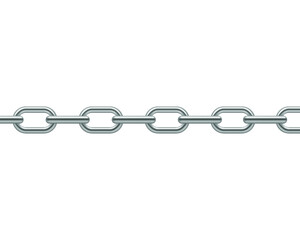 metal chain part 3d rendering isolated on a white background