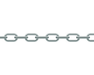 Obraz premium metal chain part 3d rendering isolated on a white background