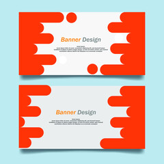 Vector abstract design banner template. banner design. abstract background design with orange color and file eps 10 for free royalty