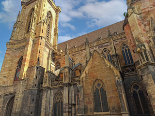 Fototapeta na wymiar Église Saint-Martin dans la ville de Colmar en Alsace
