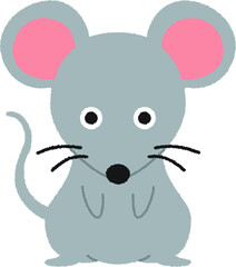 干支の子年（ねずみどし）のイラスト