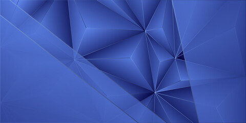 Fototapeta premium Modern blue triangle background