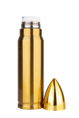 bullet flask isolated on white background