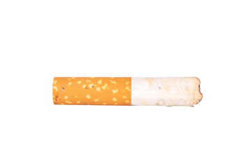 cigarette butts isolated on white background