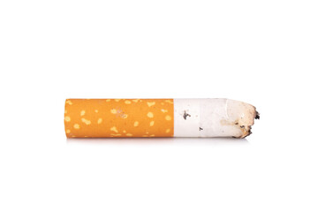 cigarette butts isolated on white background
