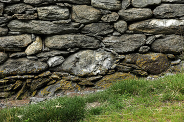 Natural stone wall in the countryside