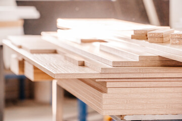 Storage room at a furniture factory