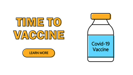 Time to vaccinate. Immunization. Fighting COVID-19. Vector illustration
