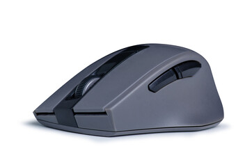 Wireless PC mouse on white background isolation