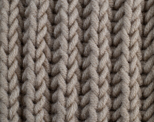 close up of knitted wool. brioche pattern 