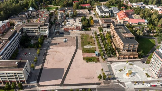 The square after the building demolishing in Espoo, Finland