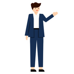 Fototapeta premium business flat icon