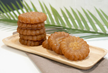 Korean traditional honey cookies on a plate