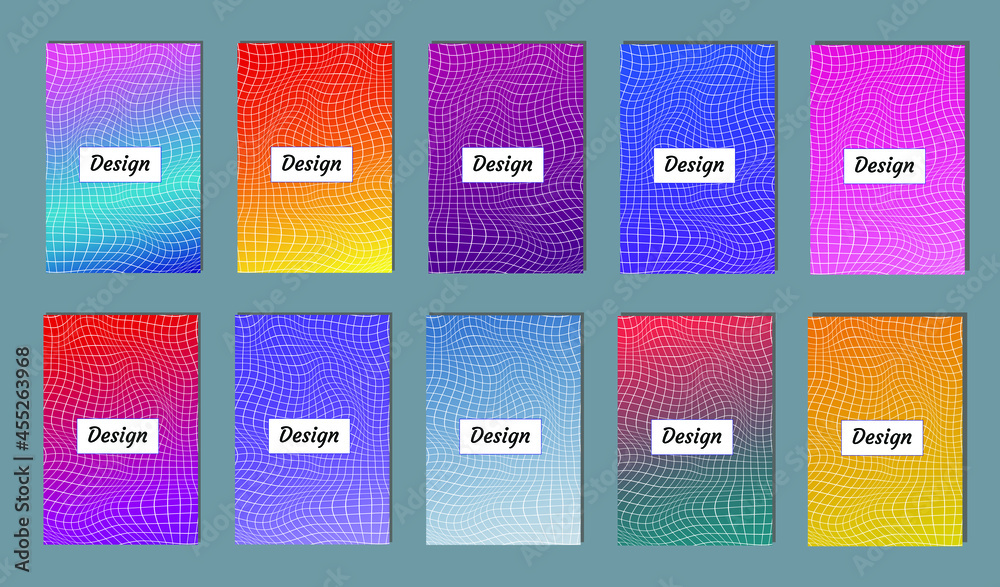 Poster abstract vector pattern gradient background templates. modern geometric design with minimal geometri