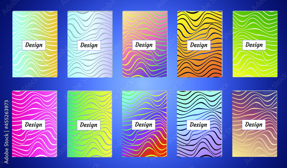 Poster abstract vector pattern gradient background templates. modern geometric design with minimal geometri