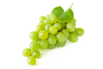 Tasty juice Grapes branch isolated on white background