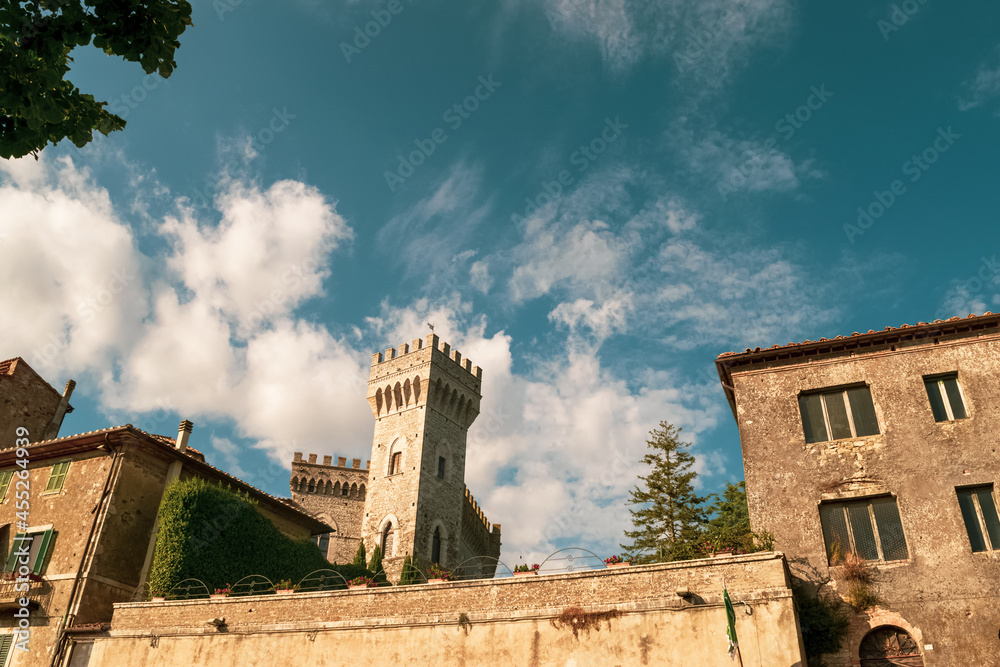 Wall mural View of the famous Castle of San Casciano dei Bagni