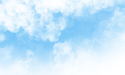 Sky with beautiful clouds. Cloud background. Blue cloud texture background. White Clouds on blue background