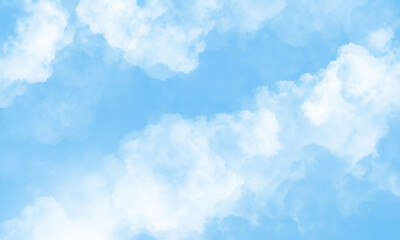 Sky with beautiful clouds. Cloud background. Blue cloud texture background. White Clouds on blue background