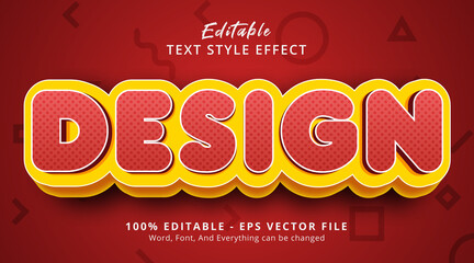 Design text on modern red gradient style effect, editable text effect
