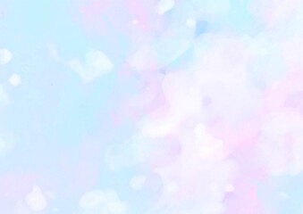 幻想的な水色の滲む水彩テクスチャ背景