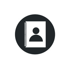 Address book vector icon illustration sign 