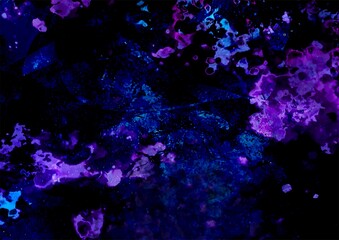 暗闇に光る紫と青の幻想的なテクスチャ背景