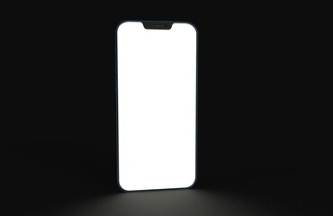 smartphone  With Blank Screen in 3d