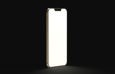 smartphone  With Blank Screen in 3d