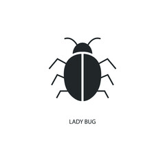  Bug vector icon illustration sign 
